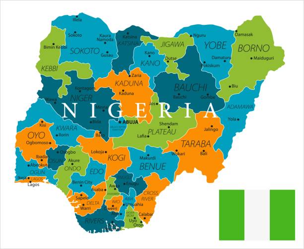 Map of Nigeria – Vector illustration